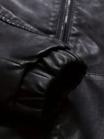 Biker Leather Jacket Fur Coat Hooded