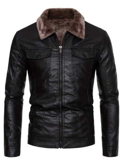 Durtebeua Hooded Bomber Leather Jacket