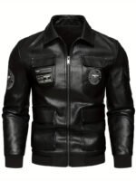 embroidered leather jacket