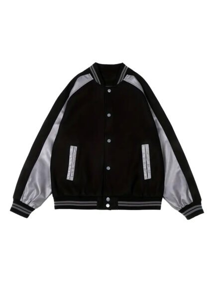 Midnight Edge Varsity Jacket