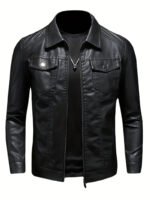 Slim Fit Black Leather Jacket