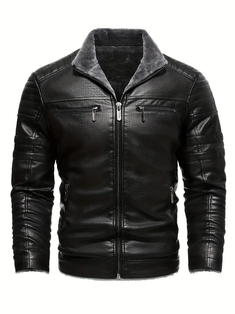 HOOMEUMY Faux Leather Jacket HOOMEUMY Faux Leather Jacket