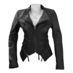 Women's Fashion Studded Faux Leather Biker Jacket