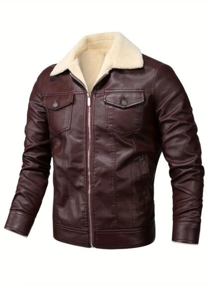 Fleece Fashion Motorcycle Zipper