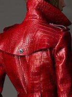 Red Leather Trench Coat