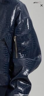 Midnight Croc Bomber Jacket