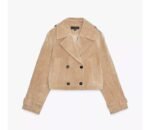Cropped Gabardine Trench Jacket