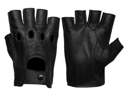 Fingerless Leather Driving Gloves