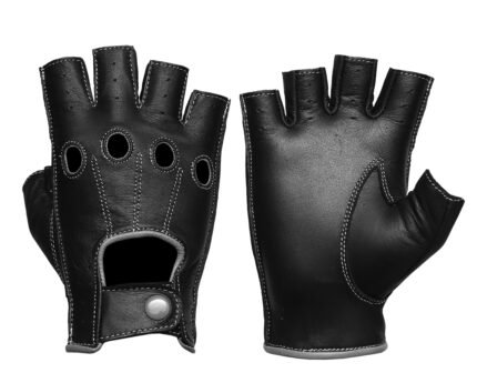 Fingerless Leather Driving Gloves