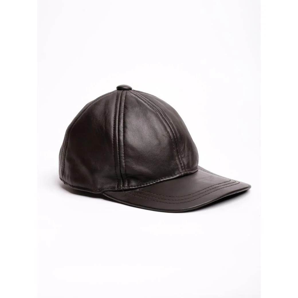 Black Falcon Leather Cap Black Falcon Leather Cap