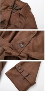 Women’s Faux Suede Trench Coat