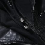 Womens Faux Leather Jacket Hooded Moto Biker Coat