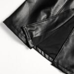 Women’s Black Belted Lambskin Leather Trench Coat