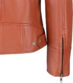 Women Soft Cafe Racer leather moto jacket