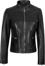 Women Decrum Leather Jacket