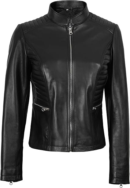 Women Decrum Leather Jacket