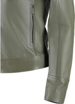 Women’s Soft Cafe Racer Leather Moto Jacket