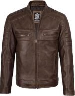 Men Cafe Racer Leather Jacket