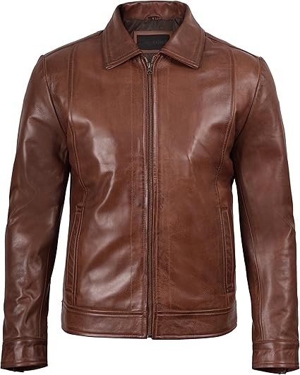 Men Decrum Leather Jacket