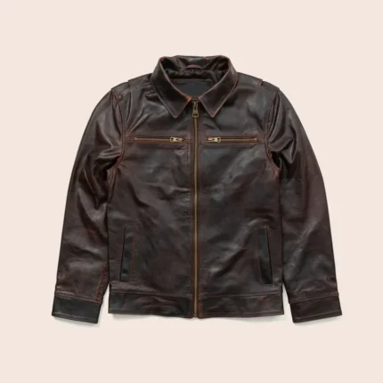 Men's Classic Brown Flight Leather Jacket
