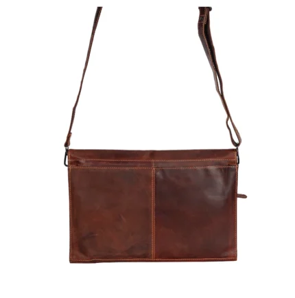 Green Wood leather bag