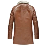Men Liner Lambskin Coat 100% Genuine Leather Sheepskin Jacket Long Outerwear