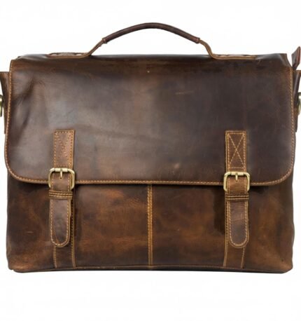 Rustic Voyager Leather Messenger bag